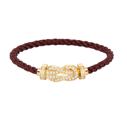 [AuraEcho]CHANCE LARGE 8 FIGURE BUCKLE FULLDIAMOND BRACELET GOLD