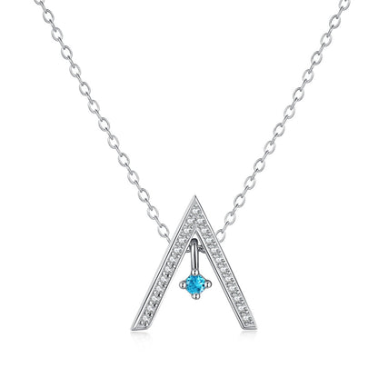 [AuraEcho]Sparkling "A" Shape Necklace