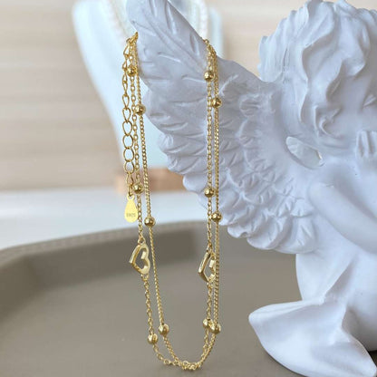 [AuraEcho]Dainty Double Layer Love Heart Bracelet