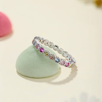 [AuraEcho]Exquisite Colorful Round Cut Party Ring