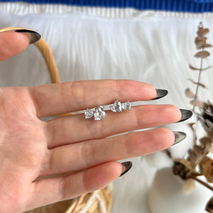 [AuraEcho]Double Heart-Shape Classic Princess Style Earrings