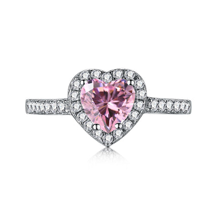 [AuraEcho]Eternity Splashy Romantic Heart Shape Lover Ring