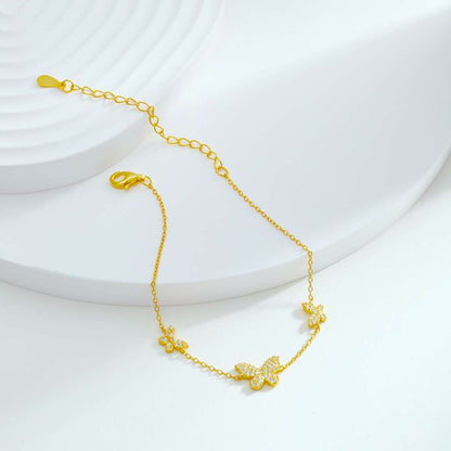[AuraEcho]Delicate Butterfly Pendant Bracelet