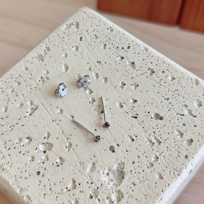 [AuraEcho]Delicate Solitaire Earrings