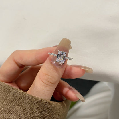 [AuraEcho]2.0 Carat Scintillating Ornate Radiant Cut Party Ring