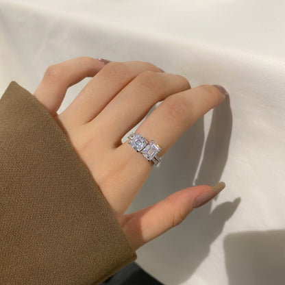 [AuraEcho]2.0 Carat Scintillating Ornate Radiant Cut Party Ring