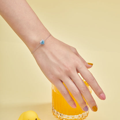 [AuraEcho]Sparkling Romantic Heart Shape Lover Bracelet