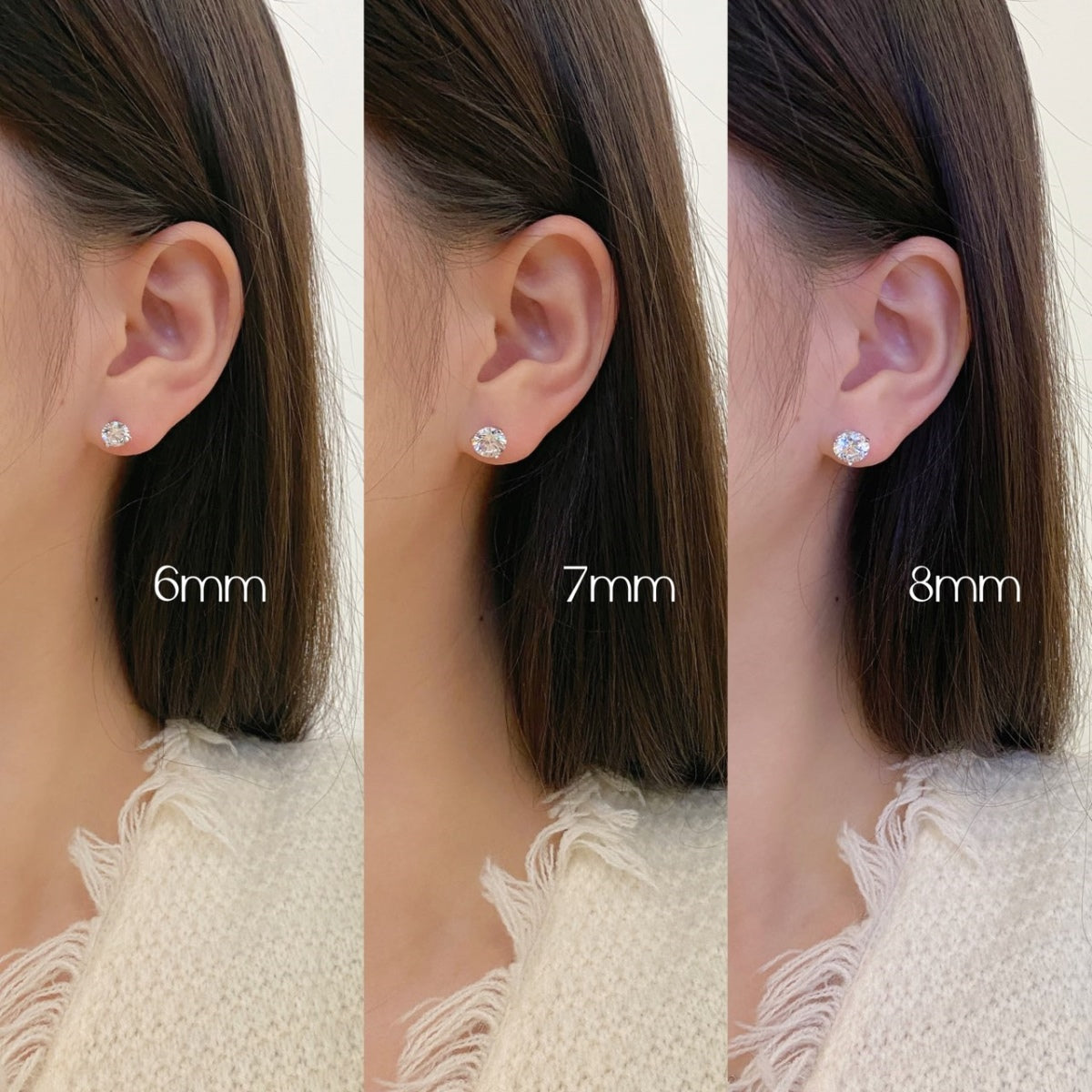 [AuraEcho]Dainty Round Shape Earrings