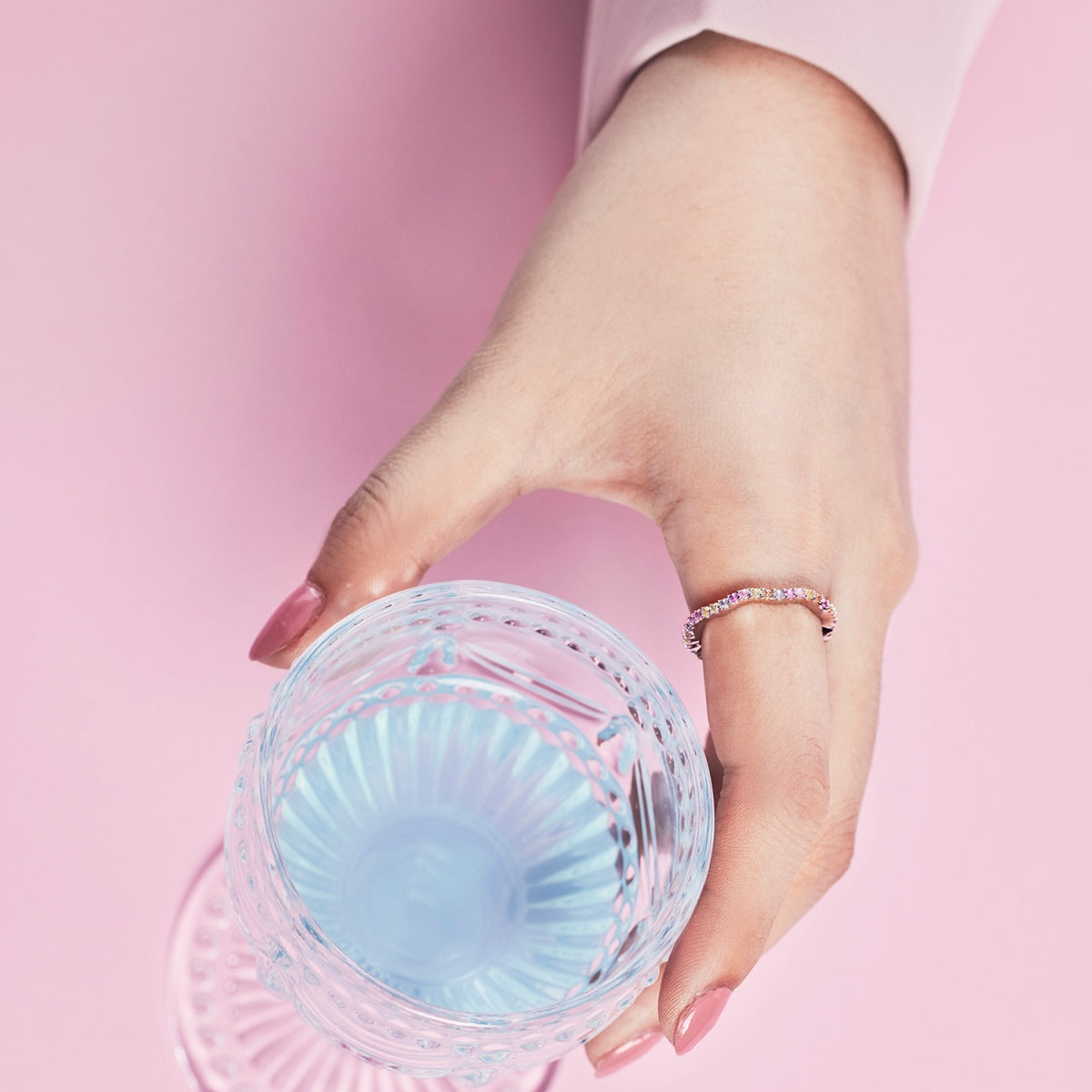 [AuraEcho]Dainty Colorful Round Cut Party Ring