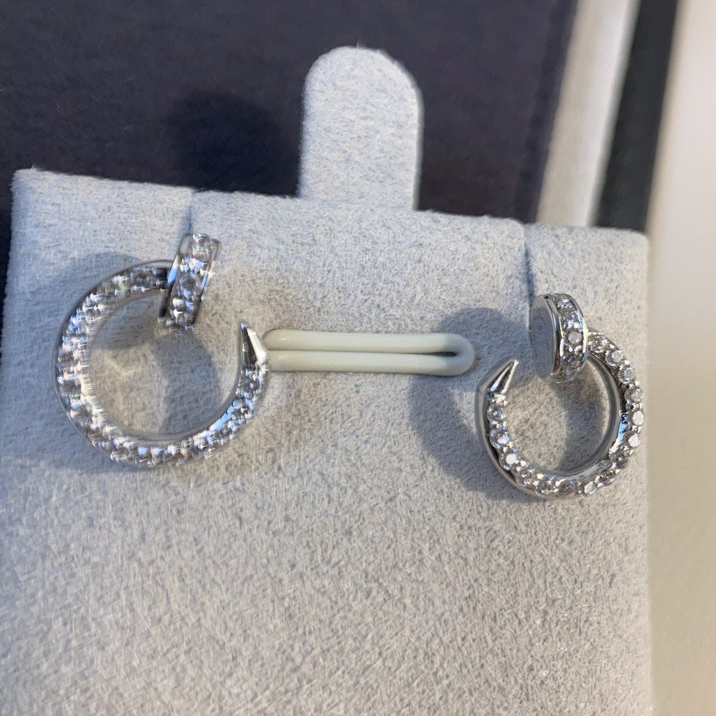 [AuraEcho]JUSTE EARRINGS SILVER DIAMONDS