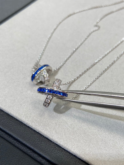 [AuraEcho]LIENS DIAMOND SILVER NECKLACE