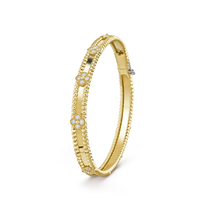 [AuraEcho]CLOVER BRACELET 4MM DIAMONDS