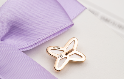 [AuraEcho]JEUX DE WHITE MOP PINK GOLD DIAMOND EARRINGS