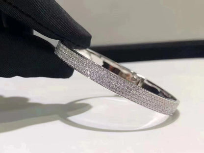 [AuraEcho]HM KELLY BRACELET IN SILVER AND FULL PAVE DIAMOND