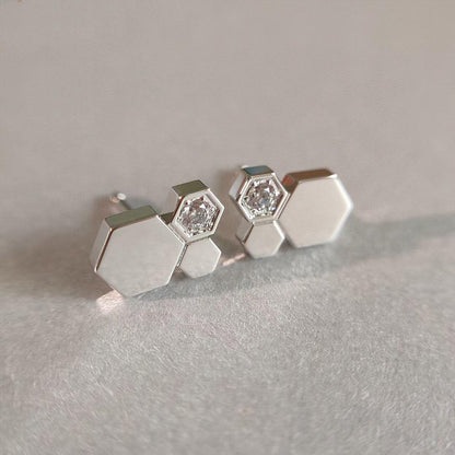 [AuraEcho]BEE LOVE SILVER DIAMOND EARRINGS
