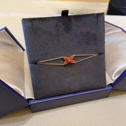 [AuraEcho]JEUX BRACELET CARNELIAN PINK GOLD 1 DIAMOND