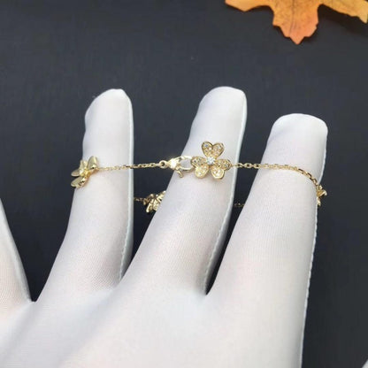 [AuraEcho]FRIVOLE GOLD 5 FLOWERS BRACELET