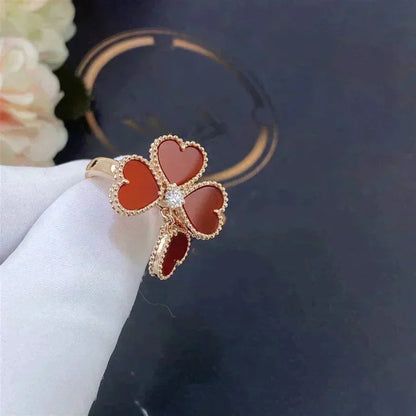 [AuraEcho]SWEET CLOVER CARNELIAN RING